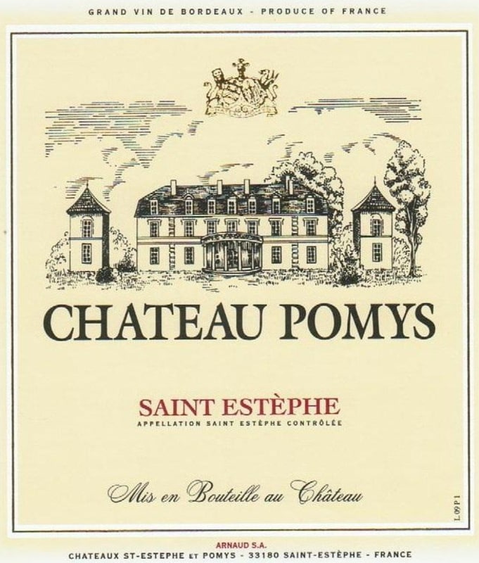 Chateau Pomys Saint Estephe 2014 Front Label