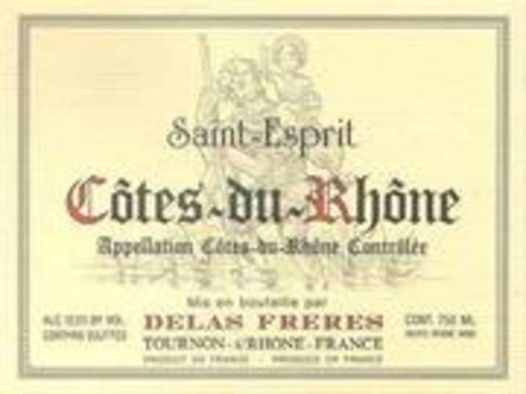 Delas Cote du Rhone St. Esprit Blanc 1999 Front Label