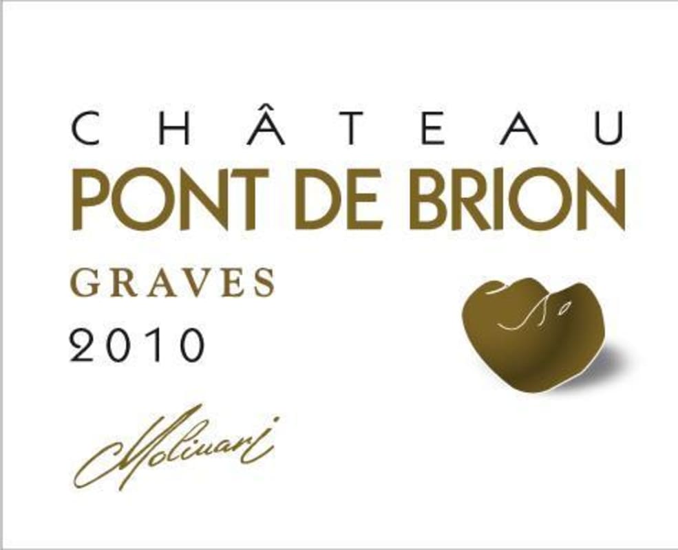 Chateau Pont De Brion Graves Blanc 2010 Front Label