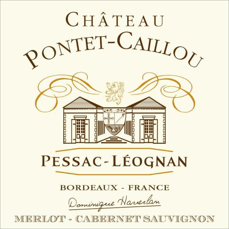 Chateau Pontet Caillou Pessac-Leognan 2012 Front Label