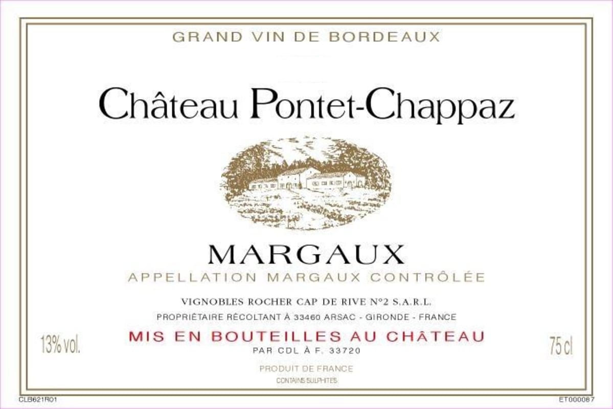 Chateau Pontet Chappaz 2007 Front Label