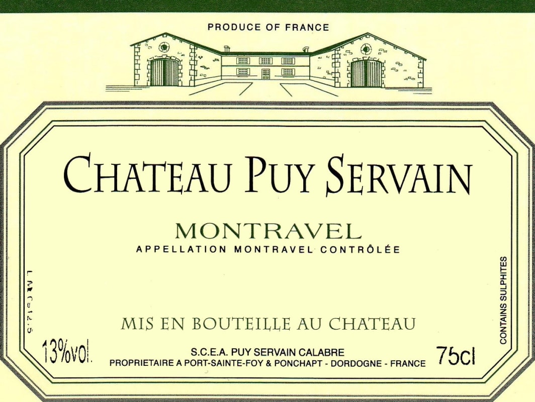 Chateau Puy Servain Blanc Sec 2015 Front Label