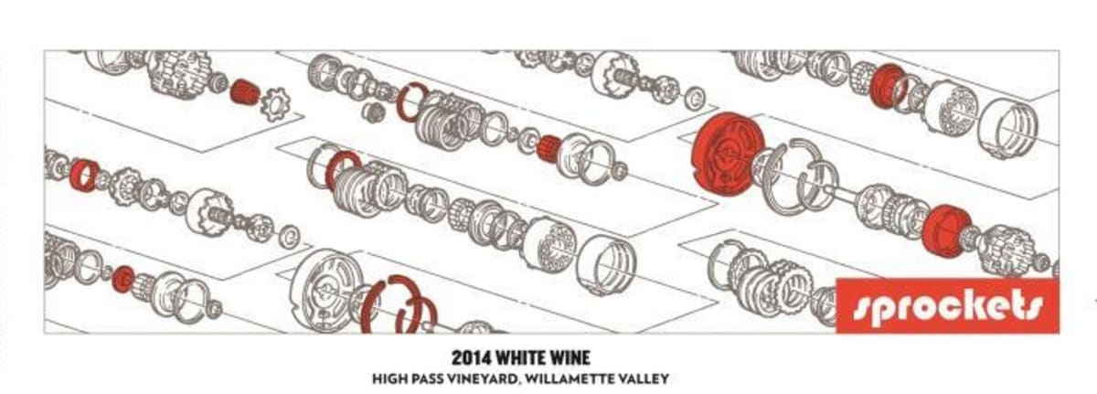 Teutonic Sprockets High Pass Vineyard White Wine 2014 Front Label