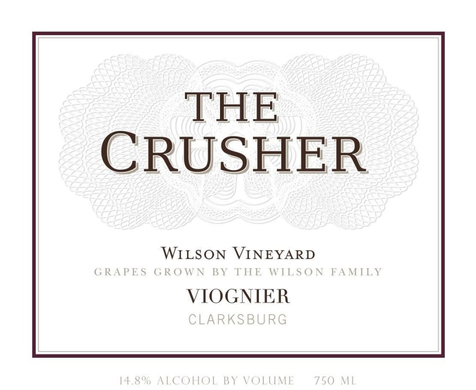 The Crusher Wilson Vineyard Viognier 2013 Front Label