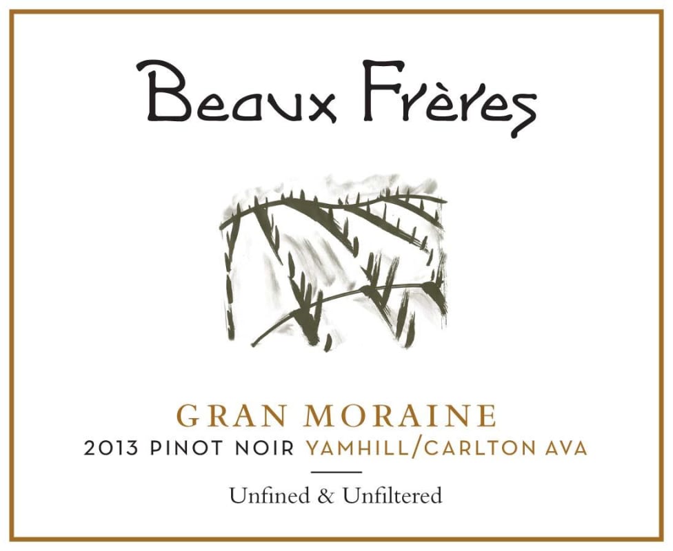 Beaux Freres Gran Moraine Pinot Noir 2013 Front Label