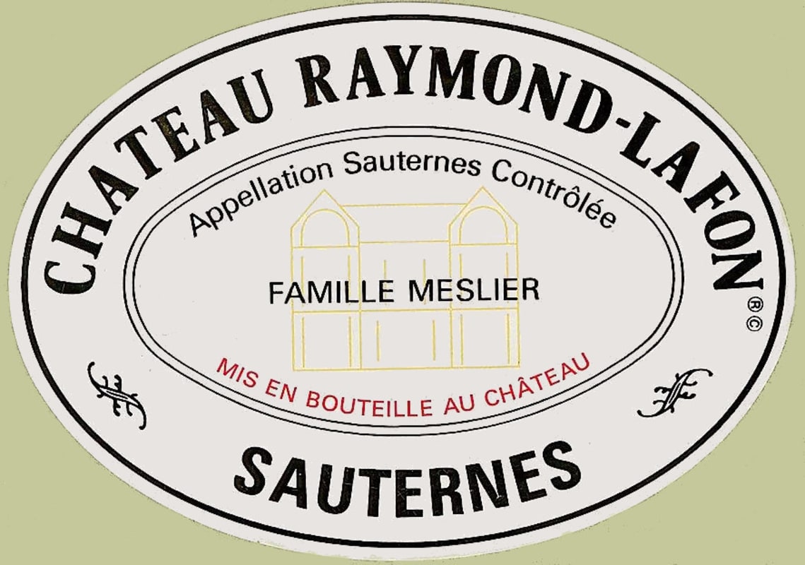 Chateau Raymond-Lafon Sauternes 2015 Front Label