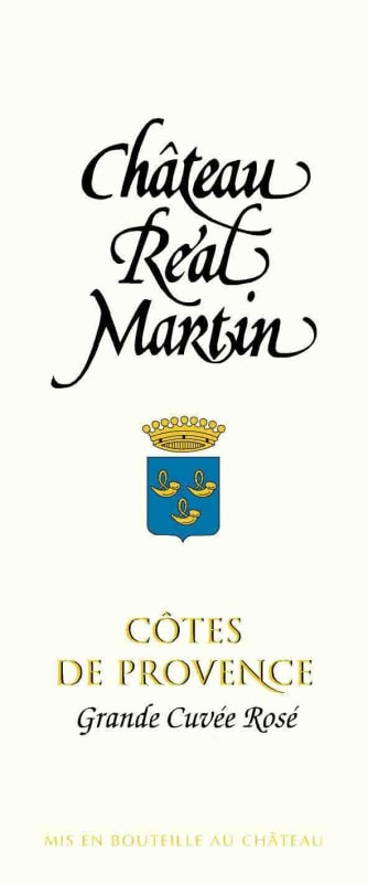 Chateau Real Martin Cotes de Provence Grand Cuvee Rose 2015 Front Label