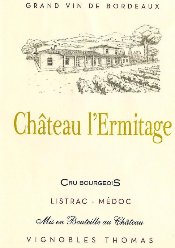 Chateau L'Ermitage Listrac-Medoc 2013 Front Label