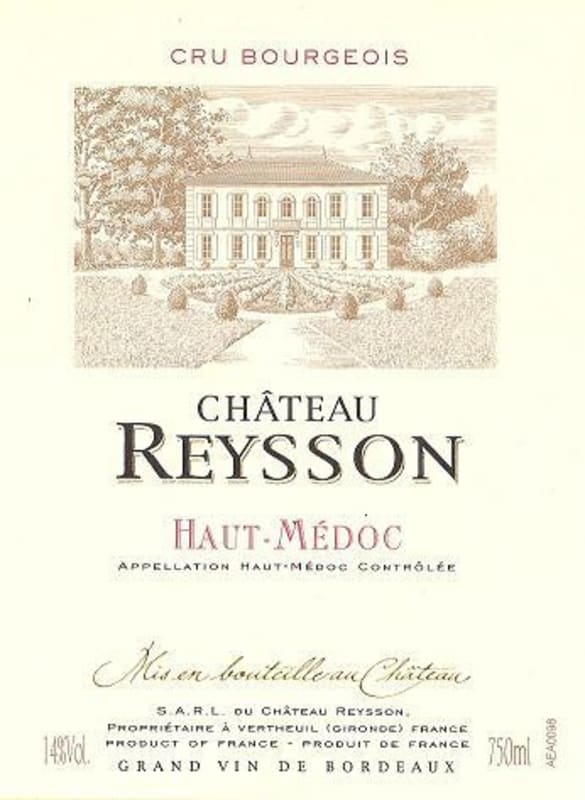 Chateau Reysson Haut-Medoc 2010 Front Label