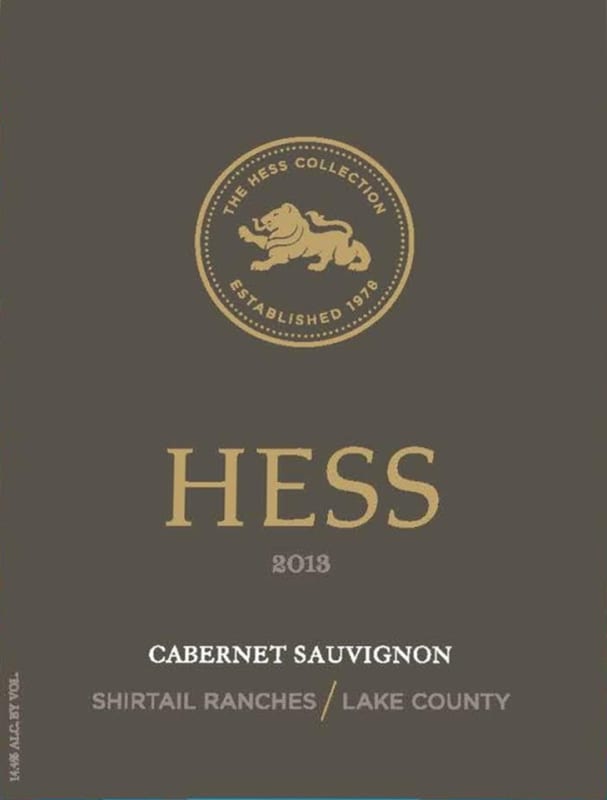 Hess Shirtail Ranches Cabernet Sauvignon 2013 Front Label