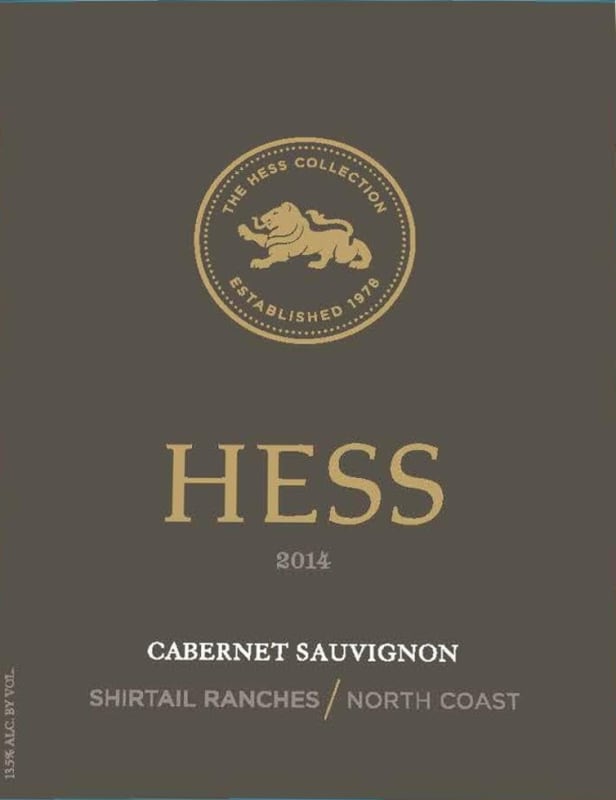 Hess Shirtail Ranches Cabernet Sauvignon 2014 Front Label