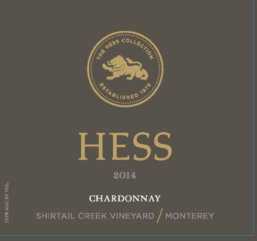 Hess Shirtail Creek Vineyard Chardonnay 2014 Front Label