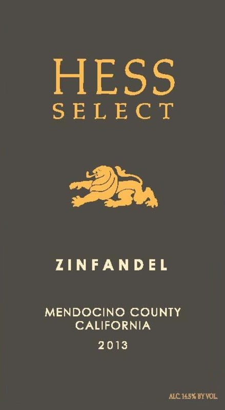 Hess Hess Select Zinfandel 2013 Front Label