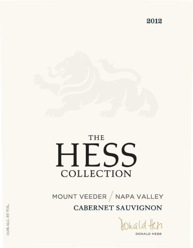 Hess Hess Collection Cabernet Sauvignon 2012 Front Label