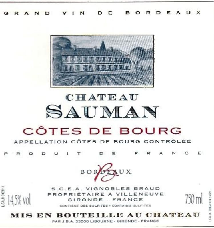 Chateau Sauman 2012 Front Label