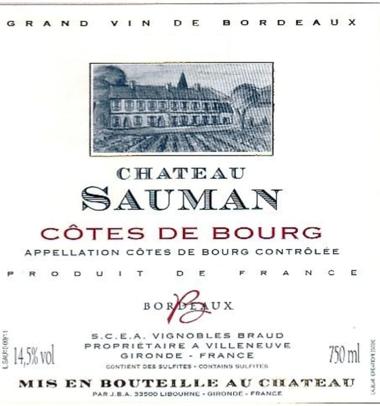 Chateau Sauman 2014 Front Label