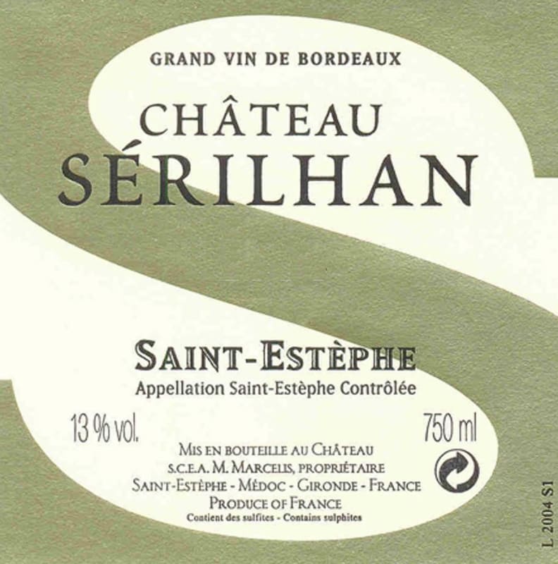 Chateau Serilhan Saint-Estephe 2007 Front Label