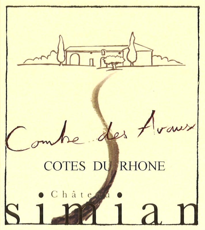 Chateau Simian Cotes du Rhone Combe des Avaux 2012 Front Label