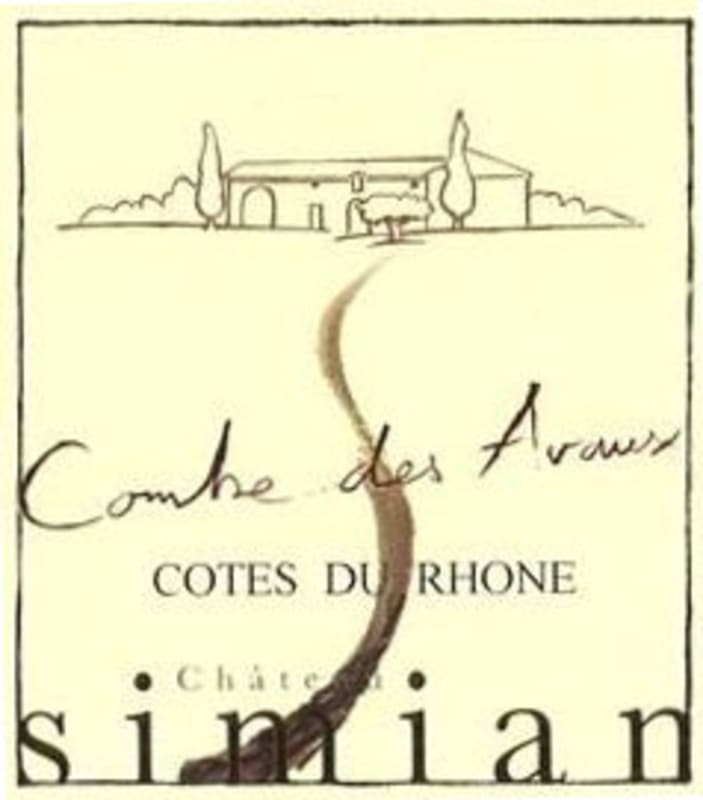 Chateau Simian Cotes du Rhone Combe des Avaux Blanc 2015 Front Label