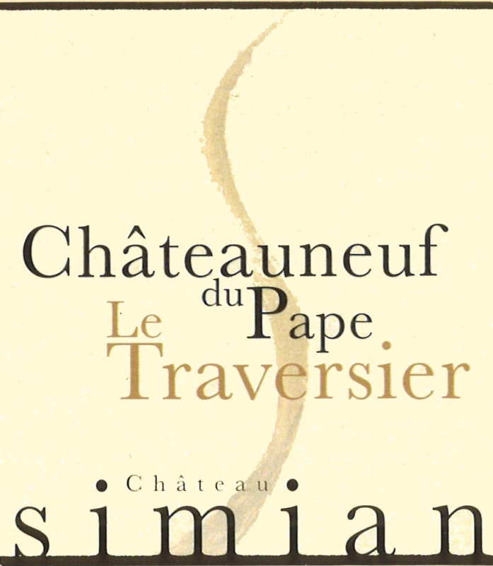 Chateau Simian Chateauneuf-du-Pape Le Traversier 2013 Front Label
