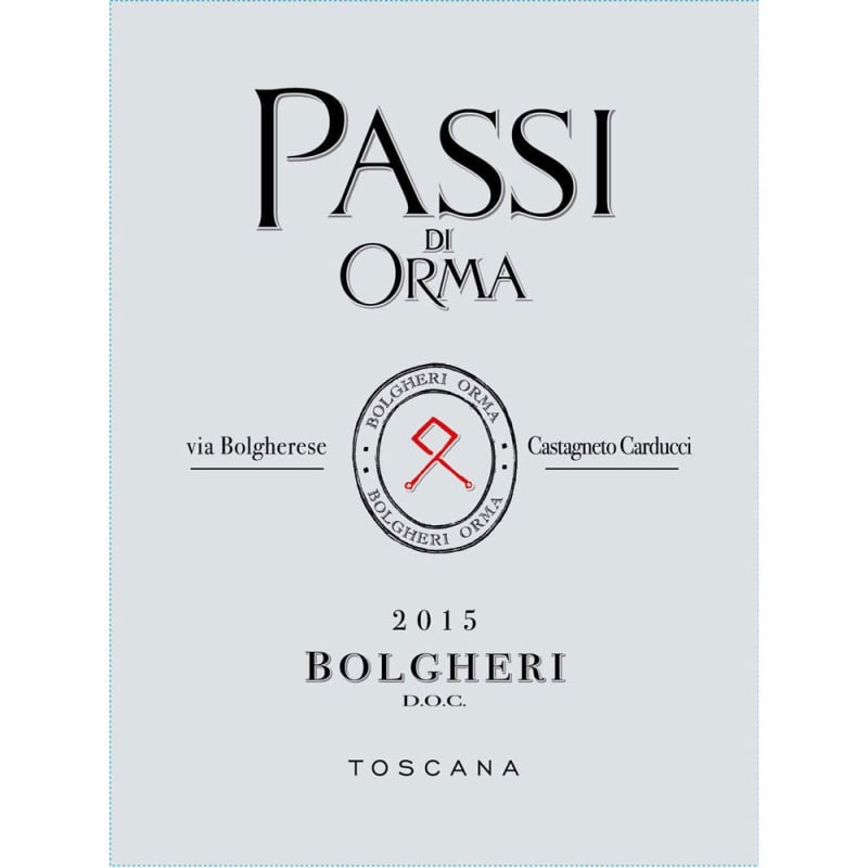 Orma Passi di Orma 2015 Front Label