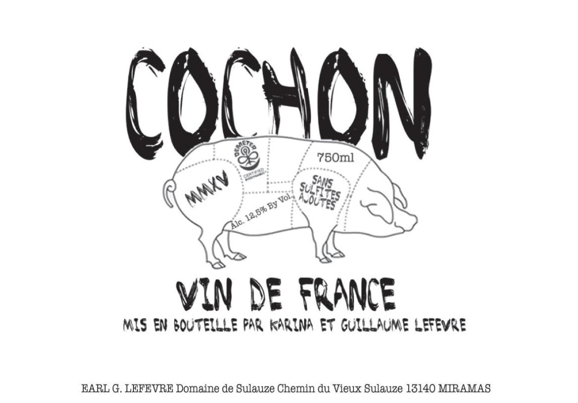 Chateau Sulauze Cochon 2015 Front Label