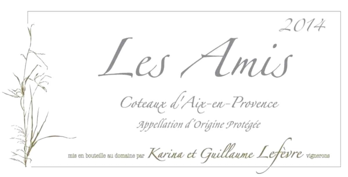 Chateau Sulauze Coteaux d'Aix-en-Provence Les Amis Rouge 2014 Front Label