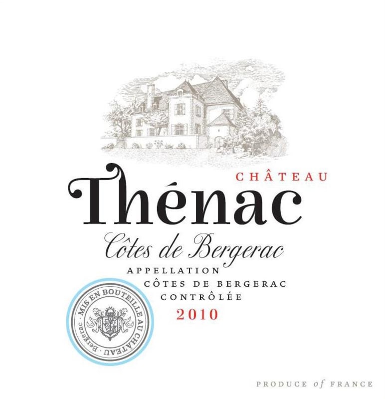 Chateau Thenac Cotes de Bergerac 2010 Front Label