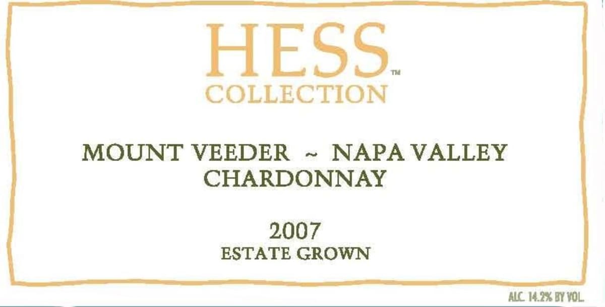 Hess Chardonnay 2007 Front Label