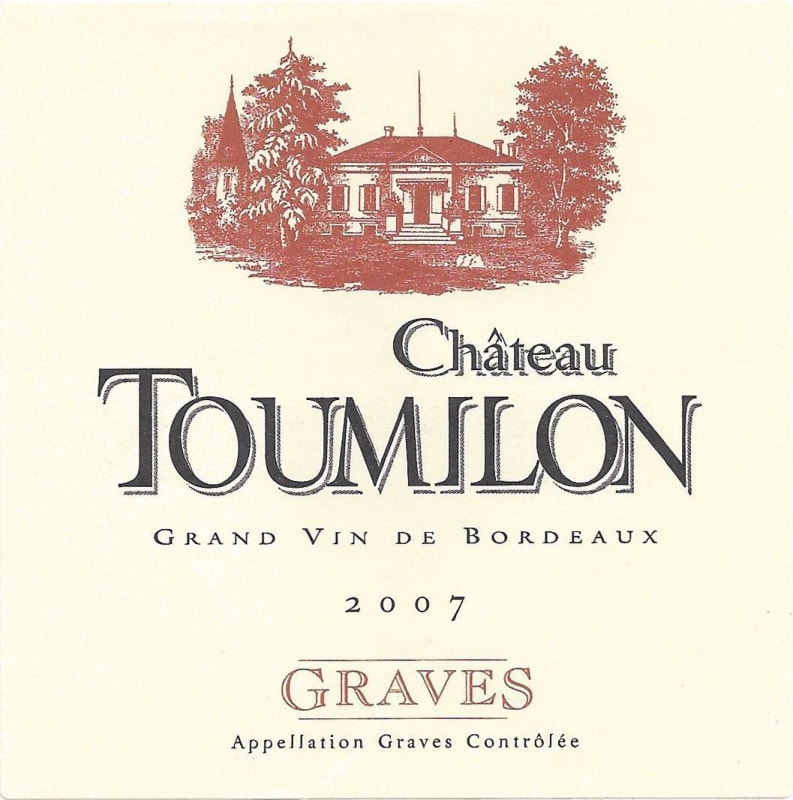 Chateau Toumilon Graves 2007 Front Label