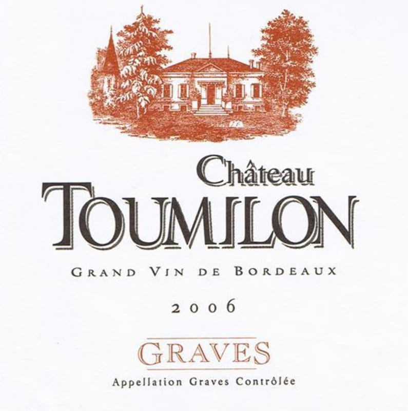 Chateau Toumilon Graves Blanc 2006 Front Label