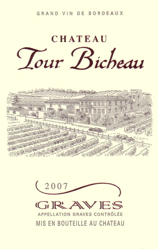 Chateau Tour Bicheau Graves 2007 Front Label