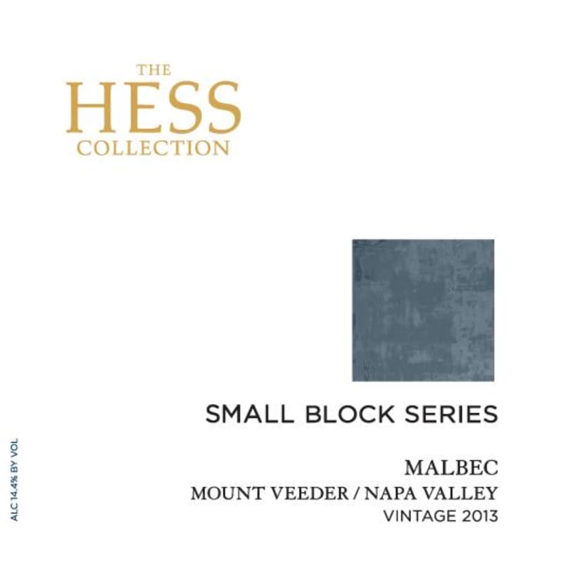 Hess Small Block Series Malbec 2013 Front Label