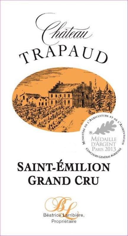 Chateau Trapaud Saint-Emilion Grand Cru 2012 Front Label