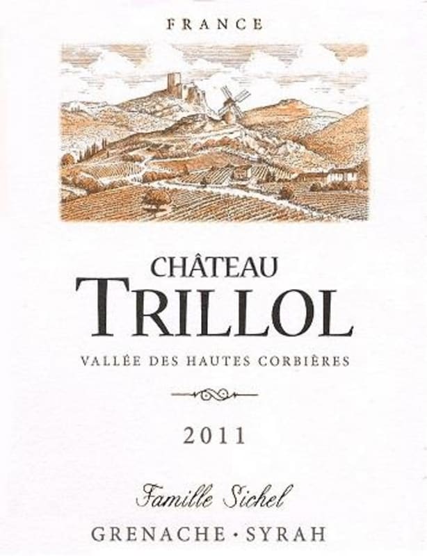 Chateau Trillol Corbieres Grenache-Syrah 2011 Front Label