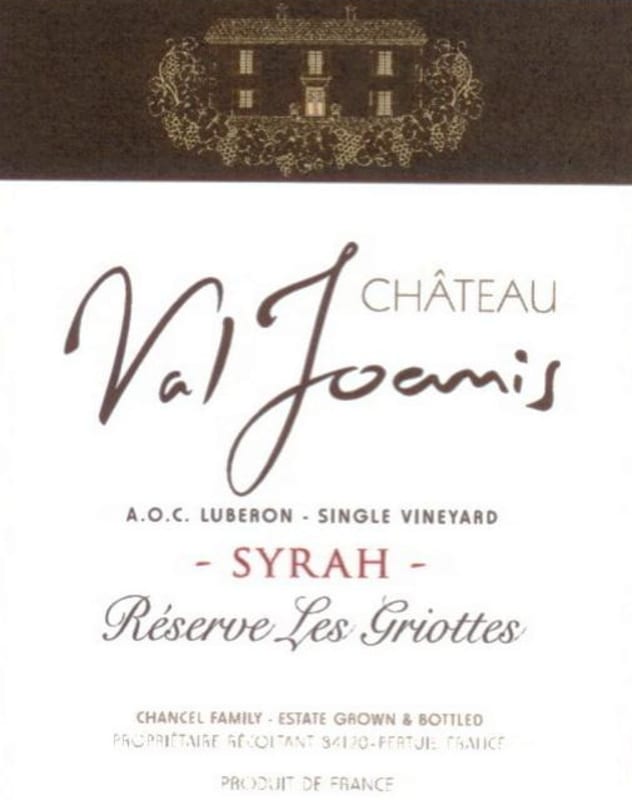 Chateau Val Joanis Luberon Reserve Les Griottes 2013 Front Label