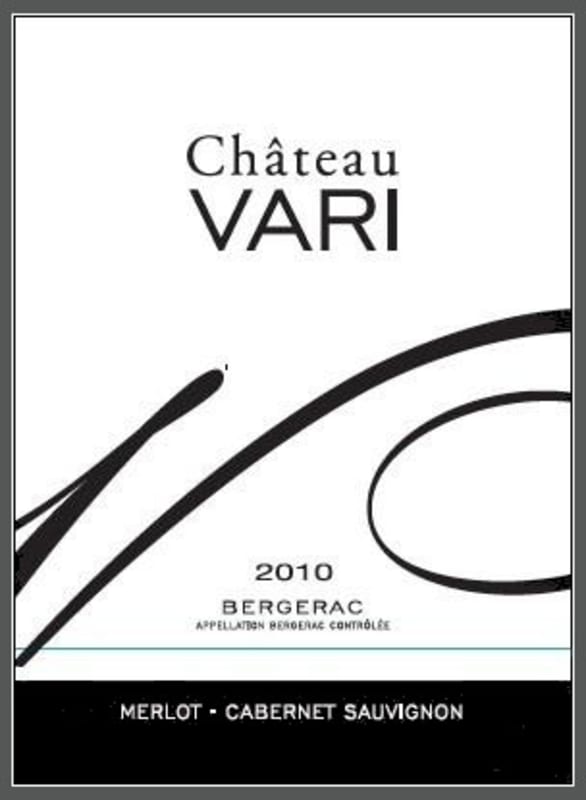 Chateau Vari Bergerac Rouge 2010 Front Label