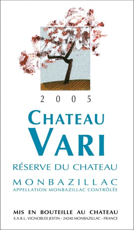 Chateau Vari Monbazillac Reserve du Chateau 2005 Front Label