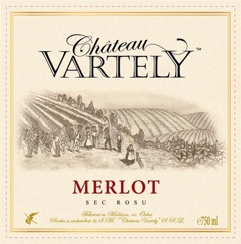 Chateau Vartely Merlot 2009 Front Label