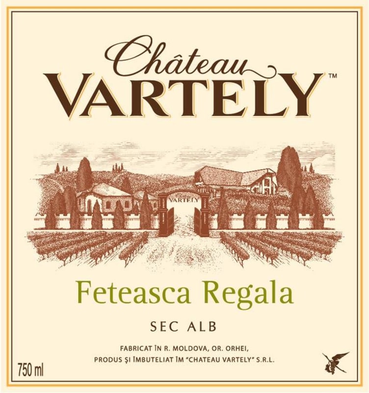 Chateau Vartely Feteasca Regala Sec 2015 Front Label