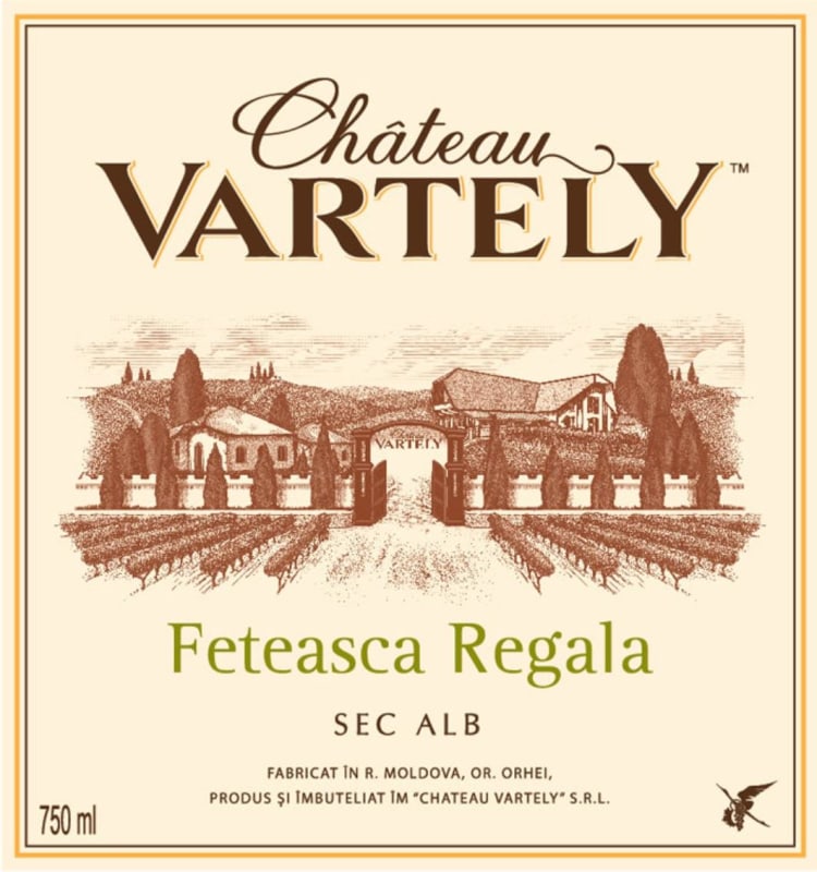 Chateau Vartely Feteasca Regala Sec 2013 Front Label