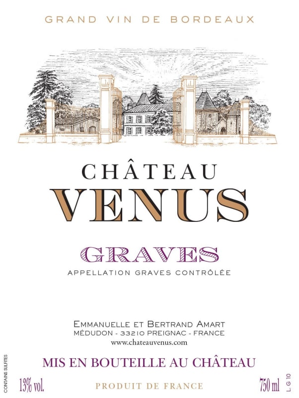 Chateau Venus 2013 Front Label
