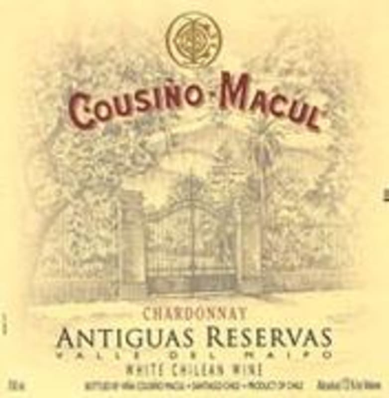 Cousino Macul Antiguas Reservas Chardonnay 1998 Front Label
