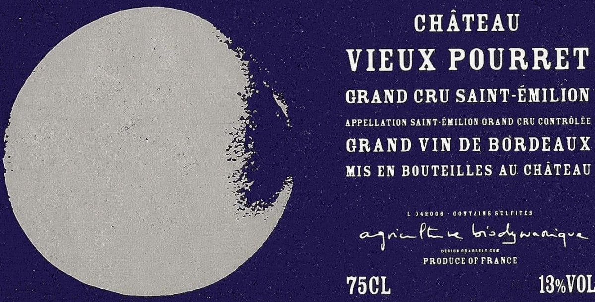 Chateau Vieux Pourret Saint-Emilion Grand Cru 2010 Front Label