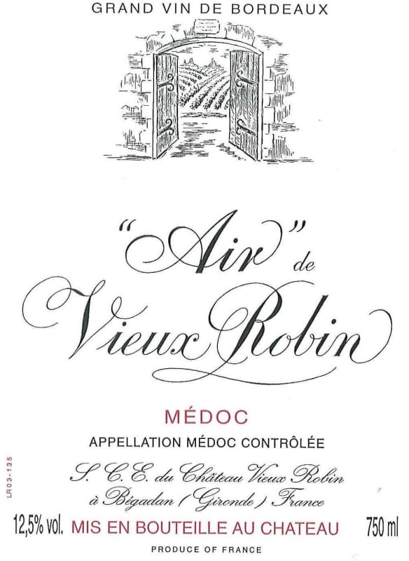 Chateau Vieux Robin Medoc 2004 Front Label