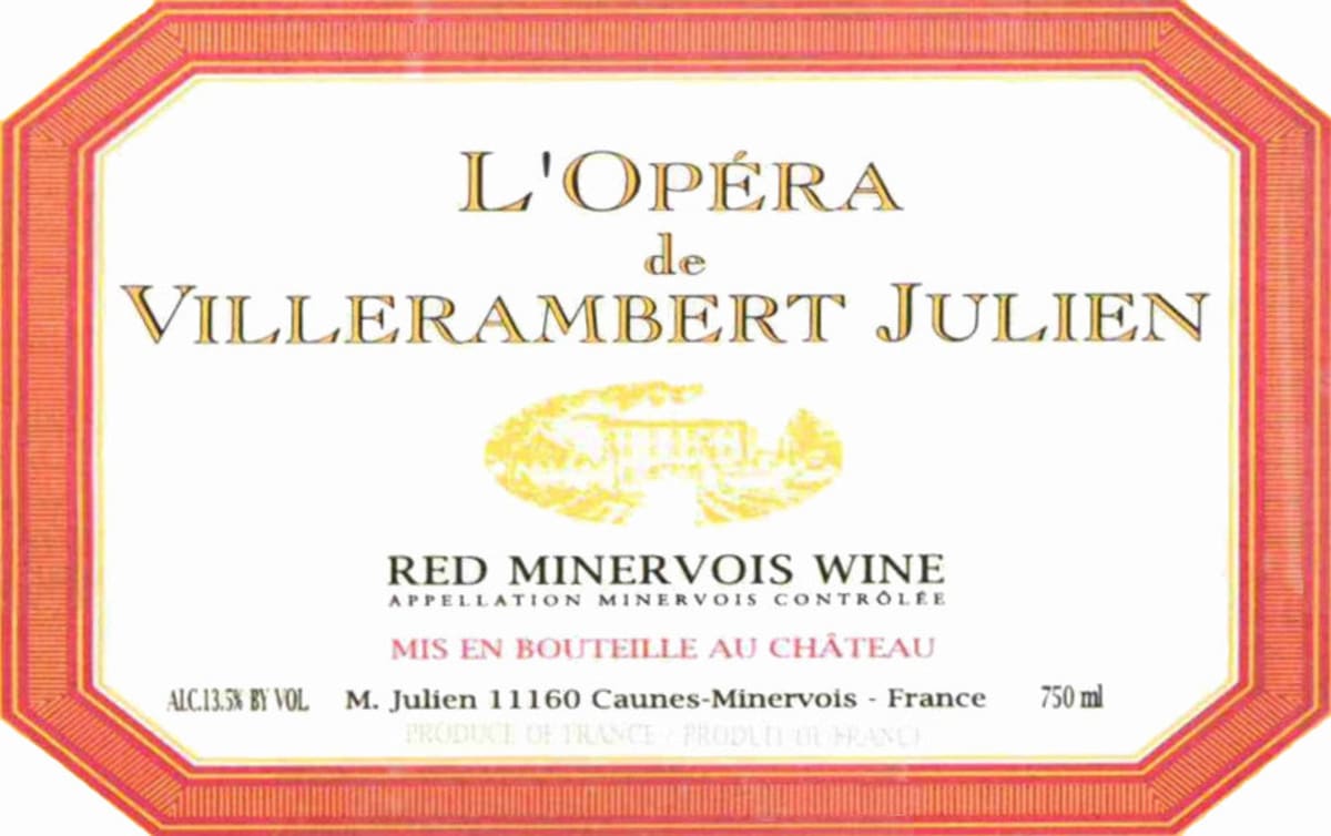 Chateau Villerambert-Julien Minervois L'Opera de Villerambert Julien 2007 Front Label
