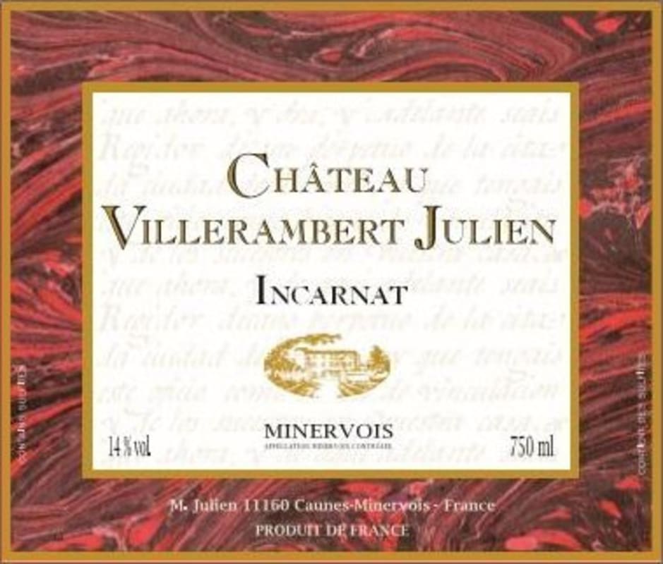 Chateau Villerambert-Julien Minervois Incarnat 2009 Front Label
