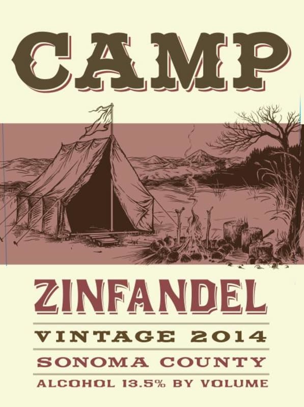 Camp Zinfandel 2014 Front Label