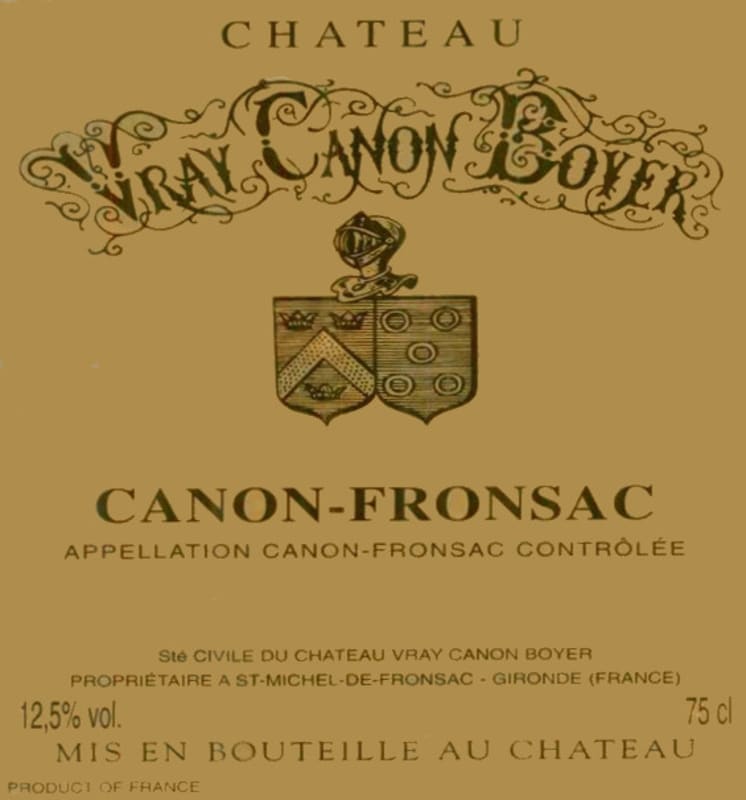 Chateau Vray Canon Boyer 2009 Front Label