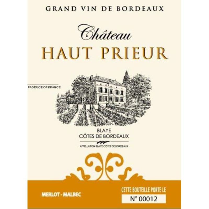 Chateaux Solidaires Cotes de Bordeaux Blaye 2009 Front Label
